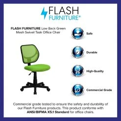 Flash Furniture Fabric Mid-back Task Chair, Green -Office Chairs Shop unnamed file 4966
