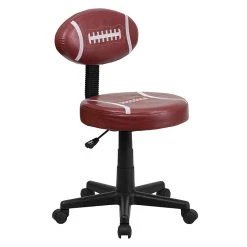 Flash Furniture Vinyl Football Task Chair Without Arms, Red