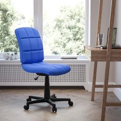 Flash Furniture Mid-Back Quilted Vinyl Task Chair, Blue -Office Chairs Shop unnamed file 4987