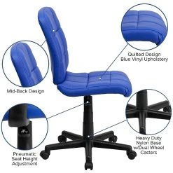 Flash Furniture Mid-Back Quilted Vinyl Task Chair, Blue -Office Chairs Shop unnamed file 4991