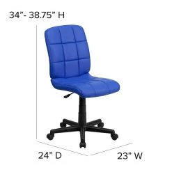 Flash Furniture Mid-Back Quilted Vinyl Task Chair, Blue -Office Chairs Shop unnamed file 4992