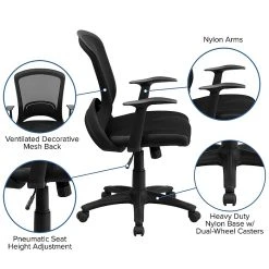 Flash Furniture Mesh Task Chair, Black (HL-0007-GG) -Office Chairs Shop unnamed file 5020