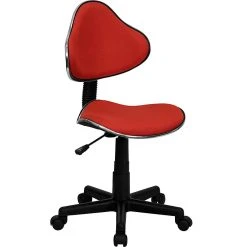 Flash Furniture Fabric Ergonomic Task Chairs With Chrome Metal Band Accent (BT699RED)