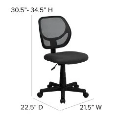 Flash Furniture Mesh Task Chair, Gray (WA-3074-GY-GG) -Office Chairs Shop unnamed file 5076