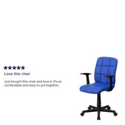 Flash Furniture Mid-Back Quilted Vinyl Task Chair With Nylon Arms, Blue -Office Chairs Shop unnamed file 5116