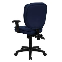 Flash Furniture Mid Back Fabric Multi-Functional Ergonomic Task Chair With Arms, Navy Blue -Office Chairs Shop unnamed file 5124