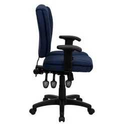 Flash Furniture Mid Back Fabric Multi-Functional Ergonomic Task Chair With Arms, Navy Blue -Office Chairs Shop unnamed file 5125
