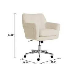 Serta Style Ashland Faux Leather Swivel Computer And Desk Chair, Cream (47140F) -Office Chairs Shop unnamed file 513