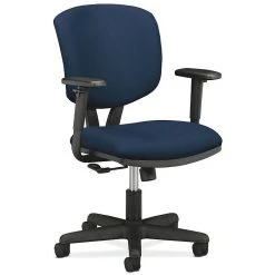 HON Volt Task Chair, Center-Tilt, Adjustable Arms, Navy Fabric