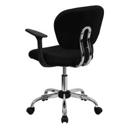 Flash Furniture Mid Back Mesh Task Chair With Arms And Chrome Base, Black -Office Chairs Shop unnamed file 5160