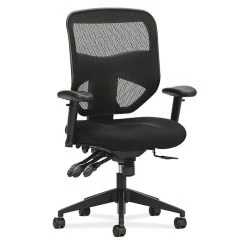 HON Prominent Mesh High-Back Task Chair, Asynchronous Control, Seat Glide, 2-Way Arms, Black Mesh (BSXVL532MM10)