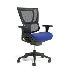 Union & Scale FlexFit™ 1500TF Mesh Back Fabric Task Chair, Blue/Black (UN59413)