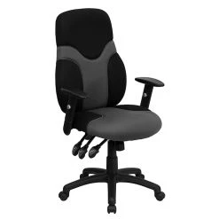 Flash Furniture Mesh Ergonomic Task Chair With Adjustable Arms, Black/Gray