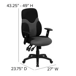 Flash Furniture Mesh Ergonomic Task Chair With Adjustable Arms, Black/Gray -Office Chairs Shop unnamed file 5249