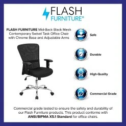 Flash Furniture Mesh/Fire-retardant Foam Task Chair, Black (GO-5307B-GG) 10 Flash Furniture Mesh/Fire-retardant Foam Task Chair, Black (GO-5307B-GG) -Office Chairs Shop unnamed file 5300