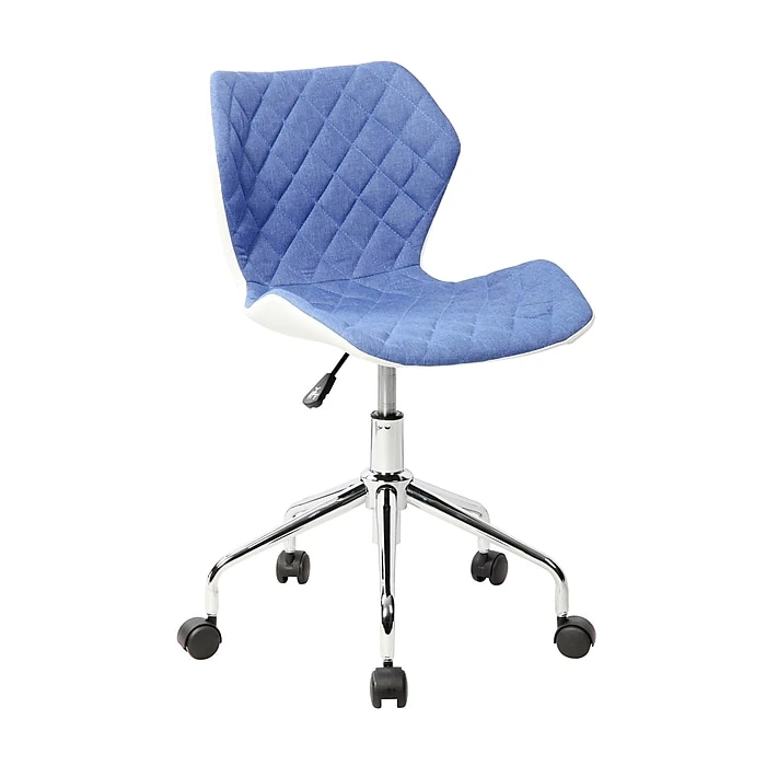 Techni Mobili Modern Height Adjustable Office Task Chair, Blue 3 Techni Mobili Modern Height Adjustable Office Task Chair, Blue