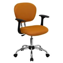 Flash Furniture Mesh Task Chairs With Arms And Chrome Base (H2376FORGARMS)
