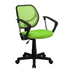 Flash Furniture Fabric Mid-Back Task Chair With Arm, Green
