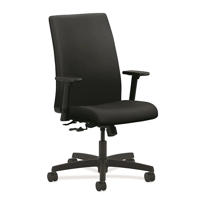 HON® Ignition® Mid-Back Fabric Office/Computer Chair, Adjustable Arms, Black (HONIW102UR10) 3 HON® Ignition® Mid-Back Fabric Office/Computer Chair, Adjustable Arms, Black (HONIW102UR10)