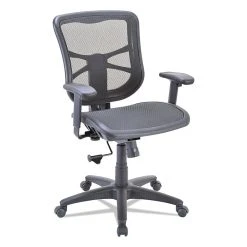 Alera® Elusion Mid-Back Mesh Task Chair With Mesh Seat , Black