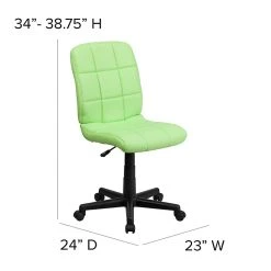Flash Furniture Mid-Back Quilted Vinyl Task Chair, Green -Office Chairs Shop unnamed file 5424