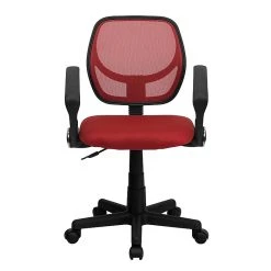 Flash Furniture Fabric Mid-Back Task Chair With Capped Arm, Red -Office Chairs Shop unnamed file 5437
