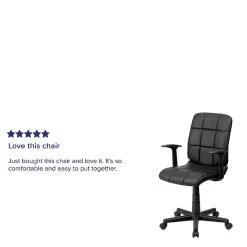 Flash Furniture Mid-Back Quilted Vinyl Task Chair With Nylon Arms, Black -Office Chairs Shop unnamed file 5443