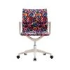The Raynor Group Elizabeth Sutton Wynwood Fabric Swivel Task Chair, Multi Rose White Silver (K-ESWY-WHT-ROSE-SIL)