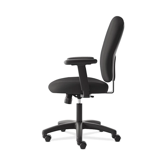 HON Mid-Back Task Chair, Center-Tilt, Adjustable Arms, Black Fabric (BSXVL220VA10) 6 HON Mid-Back Task Chair, Center-Tilt, Adjustable Arms, Black Fabric (BSXVL220VA10) - Image 4