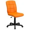 Flash Furniture Mid-Back Quilted Vinyl Task Chair, Orange