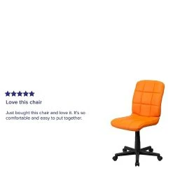 Flash Furniture Mid-Back Quilted Vinyl Task Chair, Orange -Office Chairs Shop unnamed file 5537