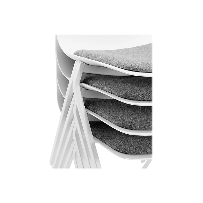 Poppin The Seating-On-Lock Mixed Materials Task Chair, White (107667) 6 Poppin The Seating-On-Lock Mixed Materials Task Chair, White (107667) - Image 4