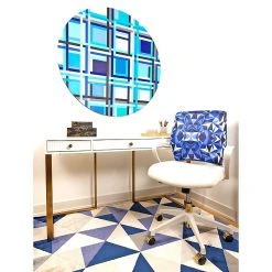 The Raynor Group Elizabeth Sutton Gramercy Fabric Swivel Task Chair, Blue Prism White Gold (K-ESGR-WHT-PRSM-GLD) -Office Chairs Shop unnamed file 5584