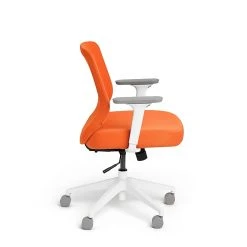 Poppin Orange Max, Task Chair, Mid Back, White Frame (101889) -Office Chairs Shop unnamed file 5596
