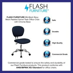 Flash Furniture Mesh Task Chairs With Chrome Base (H2376FNAVY) -Office Chairs Shop unnamed file 5607