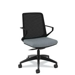 HON Cliq Polyester Swivel Task Chair, Black/Apex Basalt (HONCLQIMAPX25T)
