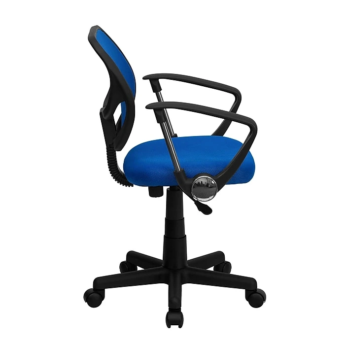 Flash Furniture Fabric Mid-Back Task Chair With Arm, Blue 7 Flash Furniture Fabric Mid-Back Task Chair With Arm, Blue - Image 5