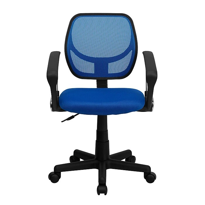Flash Furniture Fabric Mid-Back Task Chair With Arm, Blue 8 Flash Furniture Fabric Mid-Back Task Chair With Arm, Blue - Image 6