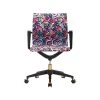 The Raynor Group Elizabeth Sutton Wynwood Fabric Swivel Task Chair, Multi Rose Black Gold (K-ESWY-BLK-ROSE-GLD)