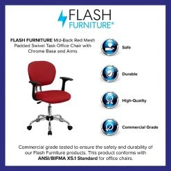 Flash Furniture Mesh Task Chairs With Arms And Chrome Base (H2376FREDARMS) -Office Chairs Shop unnamed file 5701