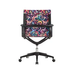The Raynor Group Elizabeth Sutton Wynwood Fabric Swivel Task Chair, Multi Rose Black Silver (K-ESWY-BLK-ROSE-SIL) -Office Chairs Shop unnamed file 5729