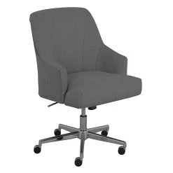 Serta Leighton Fabric Home Office Chair, Medium Gray (48445)