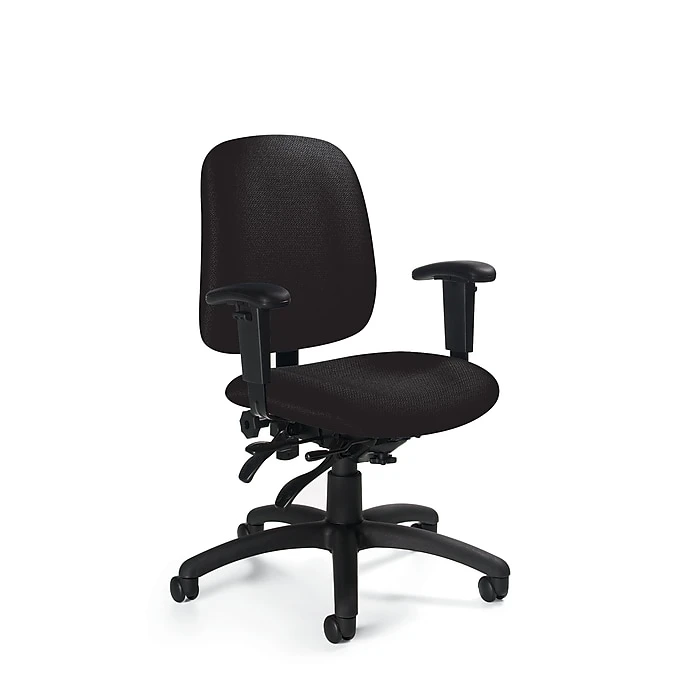 Global® Goal Urban Fabric Low Back Multi Tilter Task Chair, Gravel Road 3 Global® Goal Urban Fabric Low Back Multi Tilter Task Chair, Gravel Road