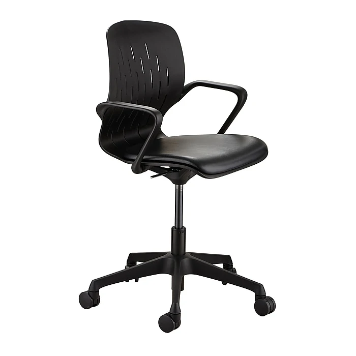 Safco® Shell™ Vinyl Upholstered Desk Chair, Black (7013BL) 3 Safco® Shell™ Vinyl Upholstered Desk Chair, Black (7013BL)