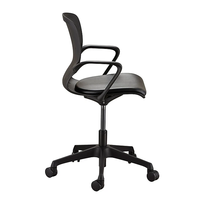 Safco® Shell™ Vinyl Upholstered Desk Chair, Black (7013BL) 4 Safco® Shell™ Vinyl Upholstered Desk Chair, Black (7013BL) - Image 2