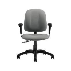 Global Goal Fabric Task Chair, Gray/Black (223753NBK-FU77)