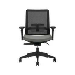 Global Factor Mesh Back Fabric Task Chair, Black/Gray (55418BKFU77)