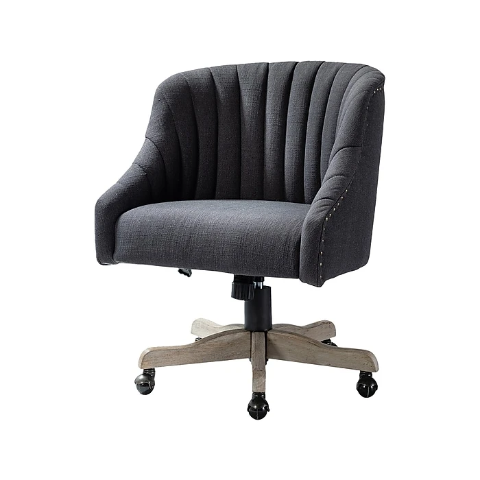 Karat Home Fabric Swivel Task Chair, Charcoal (OFMYN0142-CHRCL) 3 Karat Home Fabric Swivel Task Chair, Charcoal (OFMYN0142-CHRCL)