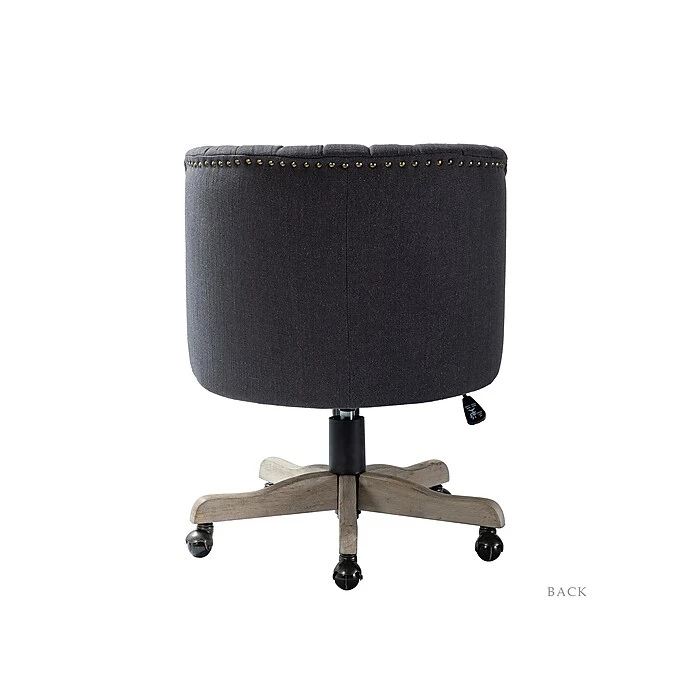 Karat Home Fabric Swivel Task Chair, Charcoal (OFMYN0142-CHRCL) 6 Karat Home Fabric Swivel Task Chair, Charcoal (OFMYN0142-CHRCL) - Image 4