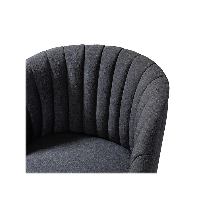 Karat Home Fabric Swivel Task Chair, Charcoal (OFMYN0142-CHRCL) 8 Karat Home Fabric Swivel Task Chair, Charcoal (OFMYN0142-CHRCL) - Image 6